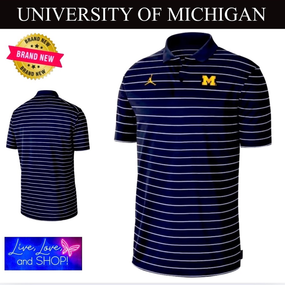 UNIVERSITY OF MICHIGAN (UofM) Nike Wolverines Victory Coaches 2023 Polo, NWT